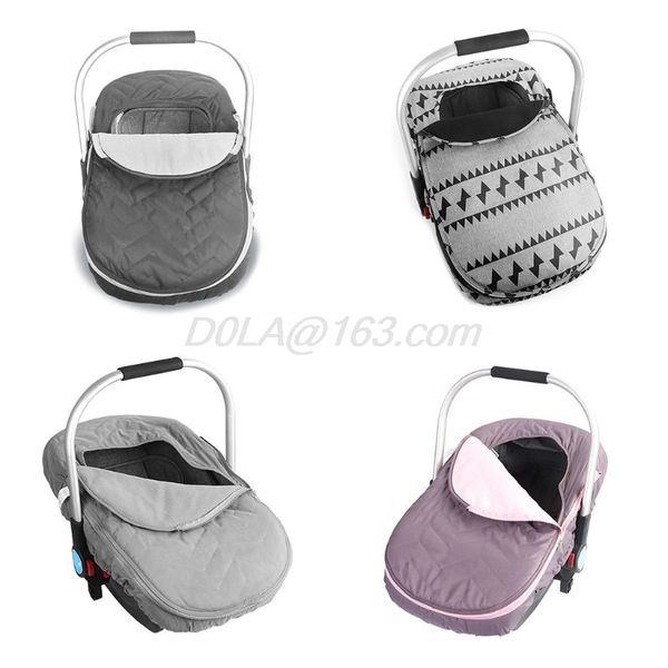 

newborn baby basket car seat cover infant carrier winter cold weather resistant blanket-style canopy