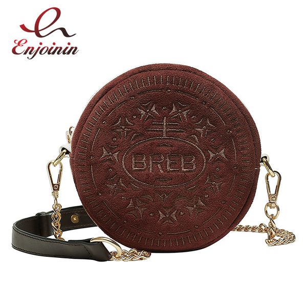 

fun round cookie design casual girls shoulder chain bag purses and handbags crossbody mini bag for women 2020 tote bolsas