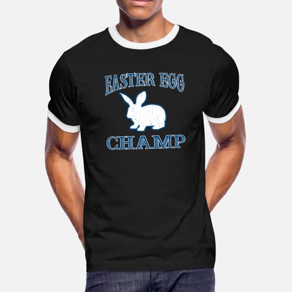

easter egg champ bunny pascha holiday funny t shirt men designing short sleeve crew neck unique famous basic spring trend shirt
