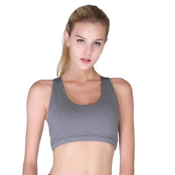

women fitness sports yoga gym bra push up padded shockproof vest cross back vest for running gym fitness jogging yoga shirt, White;red