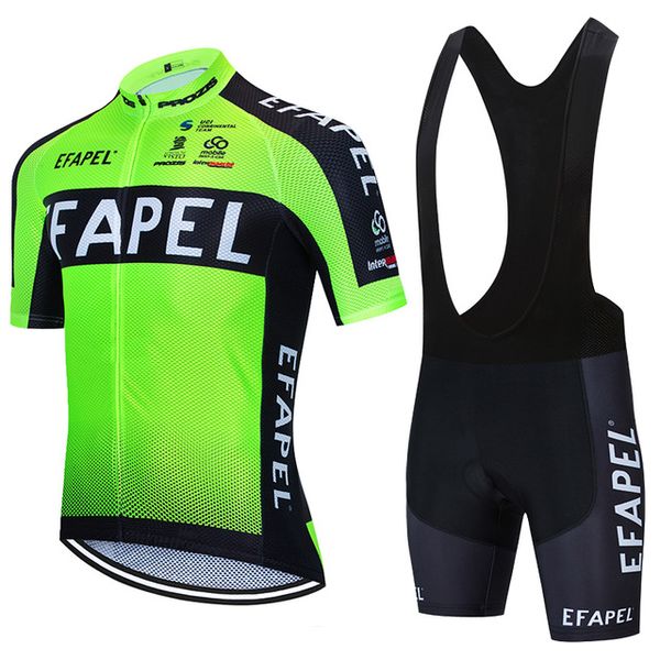 2024 Fluo Green EFAPEL CYCLING TEAM Jersey Bike Hosen Kleidung Ropa Ciclismo Herren Sommer MTB PRO Radfahren Maillot Shorts Anzug