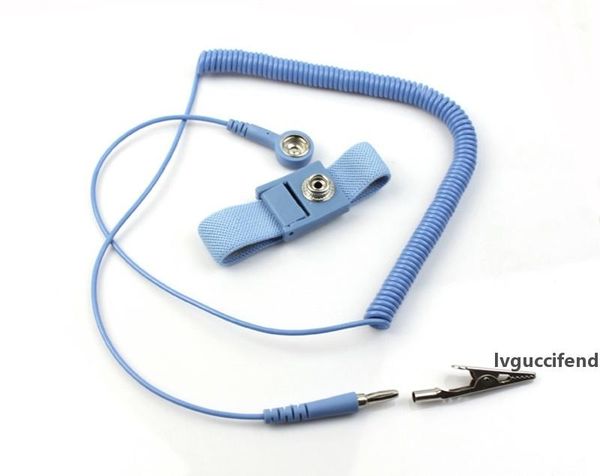

new anti static antistatic esd anti-static adjustable wrist strap band grounding electrostatic belt blue mq100
