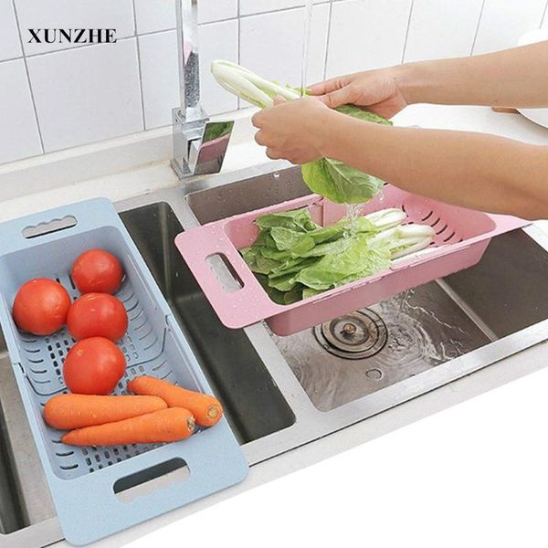 

растительное xunzhe корзина для хранения кухни кухня drain сито стойки drain rack полка пластиковые организовывать раковина раковина выдвижн