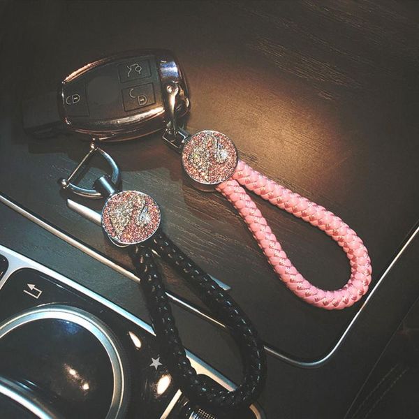 

universal automotive key chain creative handmade rope braided rope key chain with screwdriver lanyard keychain ring, Silver