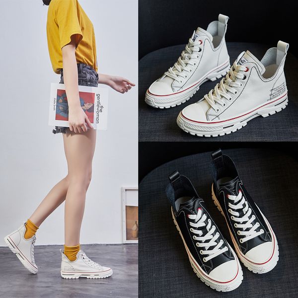 

swyivy white shoes women sneakers platform snow boots winter 2020 velvet fur warm female genuien leather ankle boots high top, Black