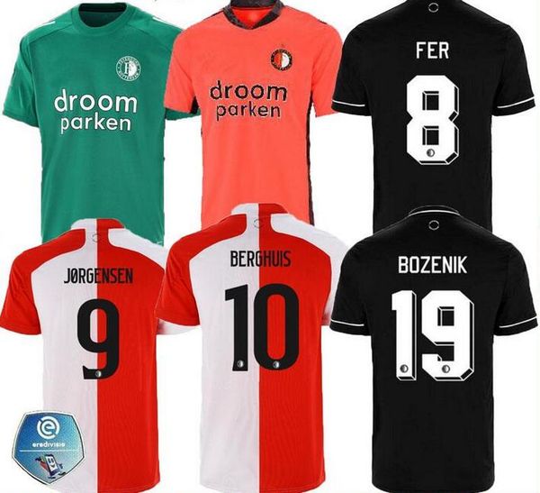 

kids kit socks 20 21 feyenoord soccer jerseys 2020 2021 larsson v.persie berghuis vilhena feyenoord rotterdam jersey shirt, Black