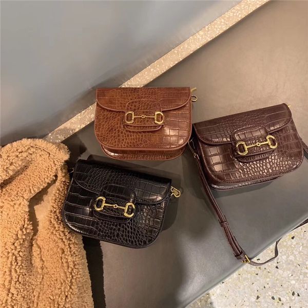 

new wild texture saddle bag lady сумка ретро для женщин малый крокодил pattern