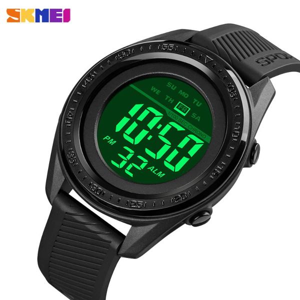

skmei new digital mens watches outdoor sport chrono led light alarm clock waterproof electronic male wristwatch relogio masculin, Slivery;brown