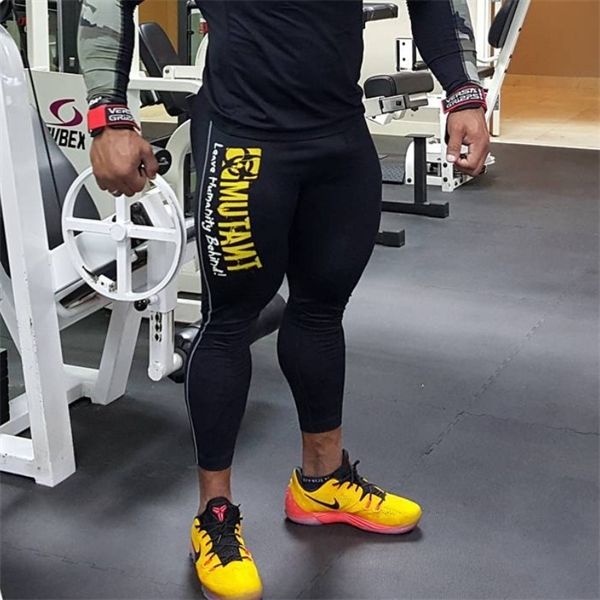 

2020 new quick drying spring autumn men's sports running pants joggers tight skinny active pants gym workout jogging trousers, Black