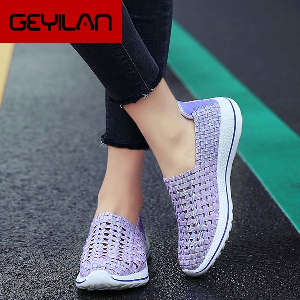 

big size 44 summer handmade woven women shoes breathable flats shoes sneakers comfort chaussure femme 2020, Black