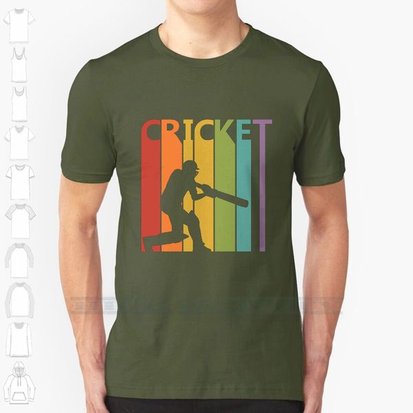 

vintage retro cricket player gift custom design print for men women cotton new cool tee t shirt big size 6xl cricket