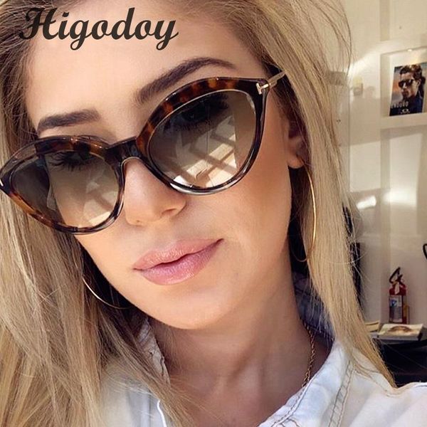 

higodoy classic women cat eye sunglasses plastic retro for ladies fashion gradient sun glasses uv400, White;black