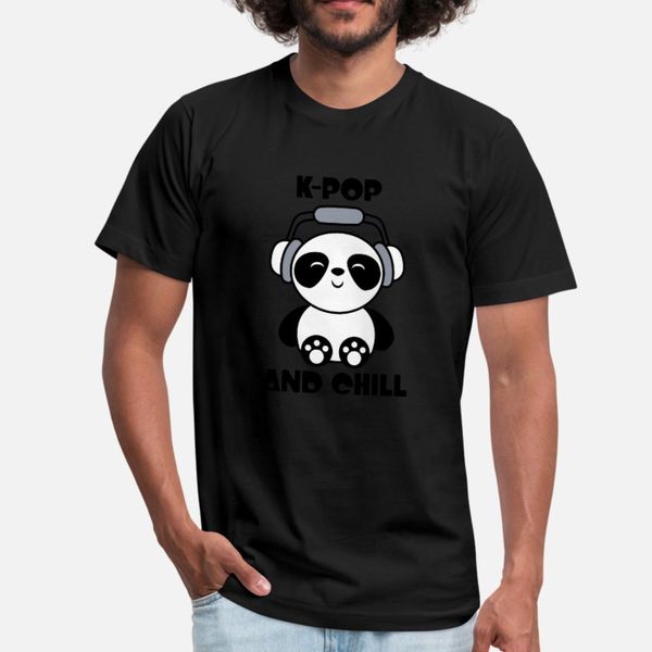 

k pop kawaii panda t shirt men designs хлопок вокруг шеи костюм интересного здания лето стиль письмо рубашки