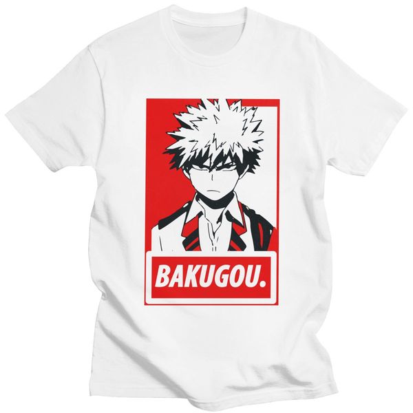 

fashion katsuki bakugo tshirt men my hero academia t shirt funky cotton short sleeves japanese animation tee shirt
