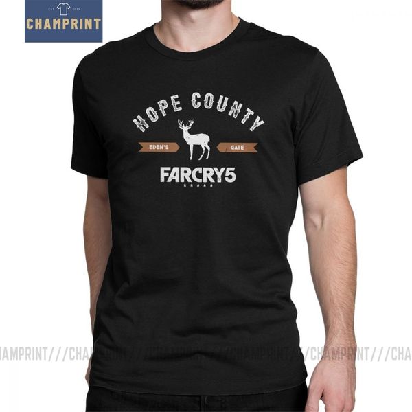 

far cry 5 тенниска edens ворота футболка для мужчин коротких рукавов vintage игра john seed hope county cross tee shirt хлопок топы нового