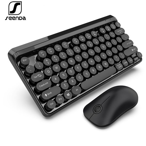 

keyboard mouse combos seenda 2.4g wireless and set multimedia chocolate key cap multi system compatible