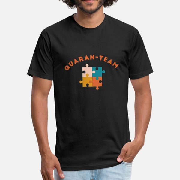 

quaran team. set of four color puzzle icon t shirt men designs tee shirt round neck fit famous new fashion summer outfit shirt