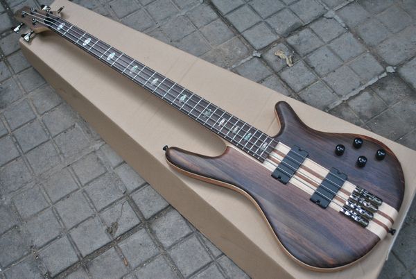 Personalizado 4 string Baixo Rosewood Pescoço através do corpo, 24 trastes, pickups ativos China guitarra elétrica baixo