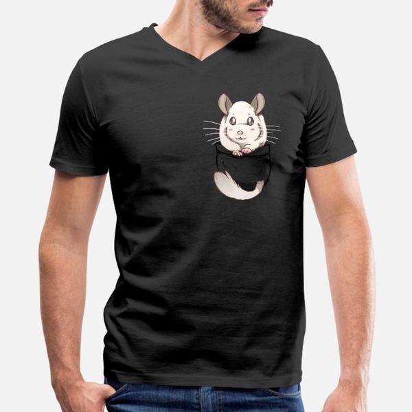 

pocket cute white chinchilla t shirt men anti-wrinkle 100% cotton s-3xl novelty anti-wrinkle building summer letters shirt