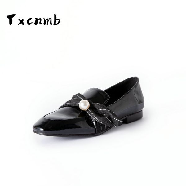 

women genuine leather round toe low heel shoes slip on fashion elegant casual shoes for women spring, Black