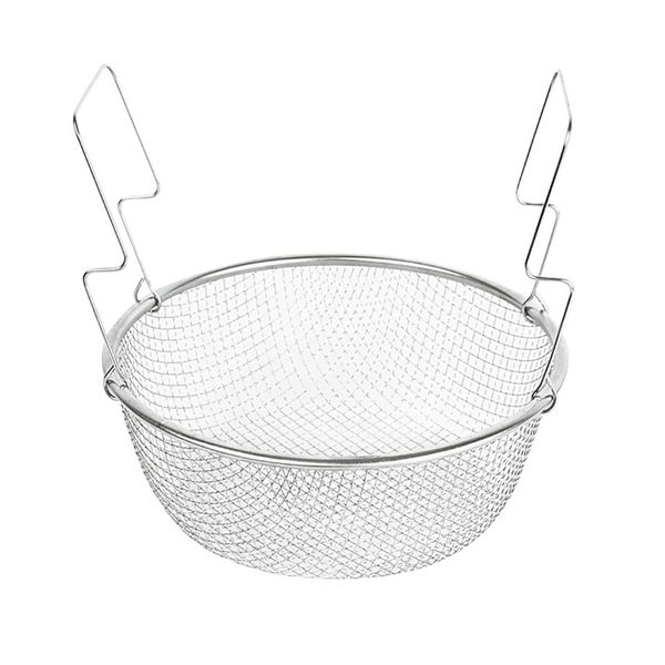 

french fries basket snack cooking mini handle stainless steel portable tableware