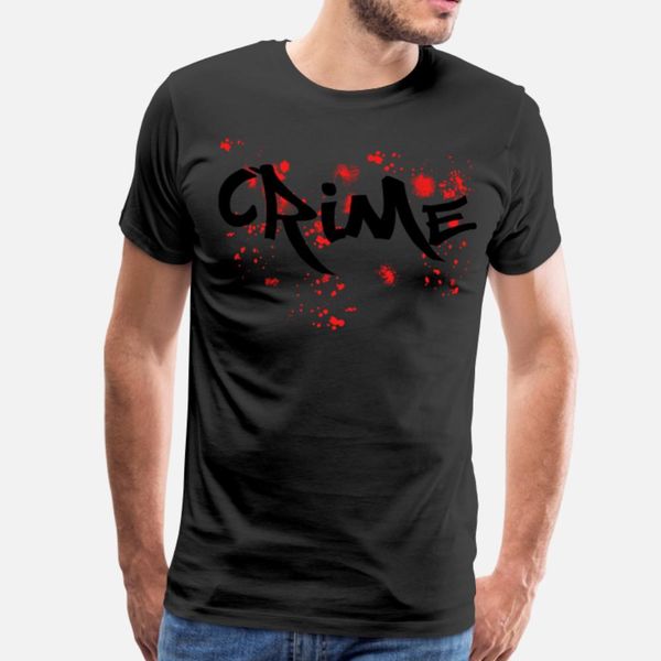 

crime t shirt men print tee shirt round neck family anti-wrinkle authentic spring autumn kawaii shirt