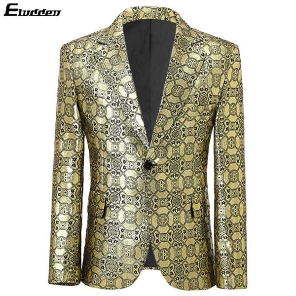 

mens golden jacquard suit host embroidery blazers wedding dress performance costume stage singer blazers masculino party jackets, White;black