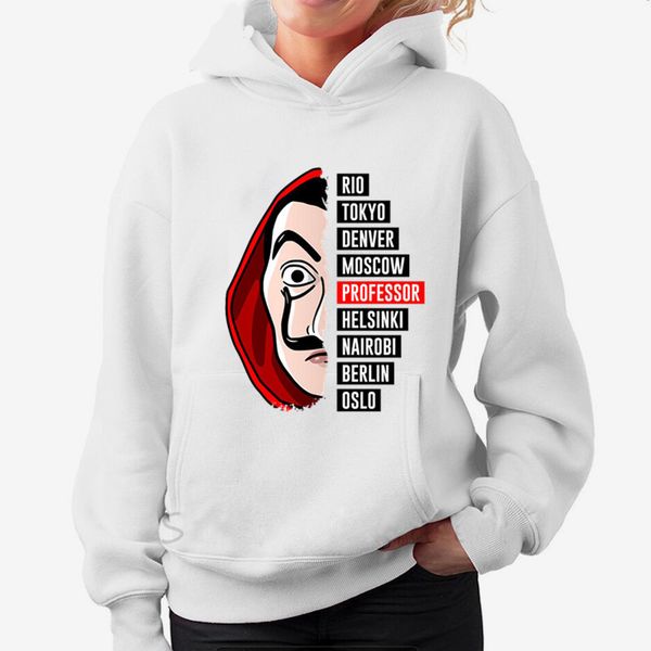 

the house printed paper women hoodies, Black