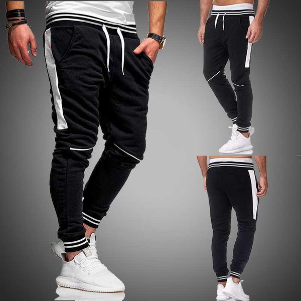 

2020 Men High Street Sweatpants Side Striped Jogger Pants Casual Track Pants Running Trousers Workout Sweatpants Harem