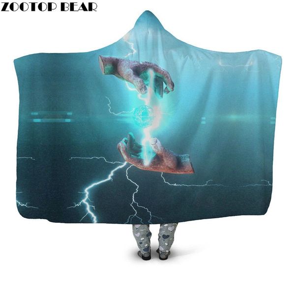 

blankets trick movie sherpa blanket plush bedspread office airplane fashion wearable hooded drop ship
