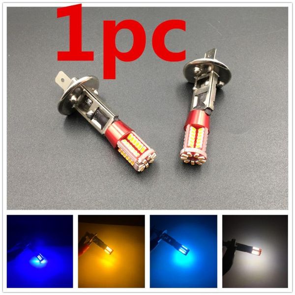 

1x h1 3014 57 smd led side light bulbs car auto fog driving light lamp canbus error white red amber blue
