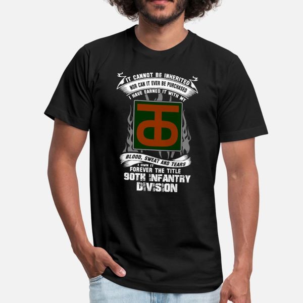 

90th infantry division i ve earned it with blo t shirt men knitted cotton size s-3xl family famous breathable summer trend shirt