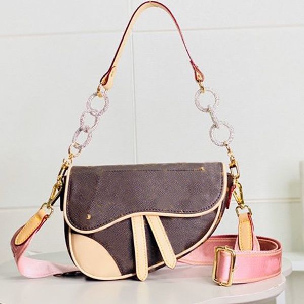 

ladies classic fashion saddle bag old flower shoulder bag fashion women crossbody handbag