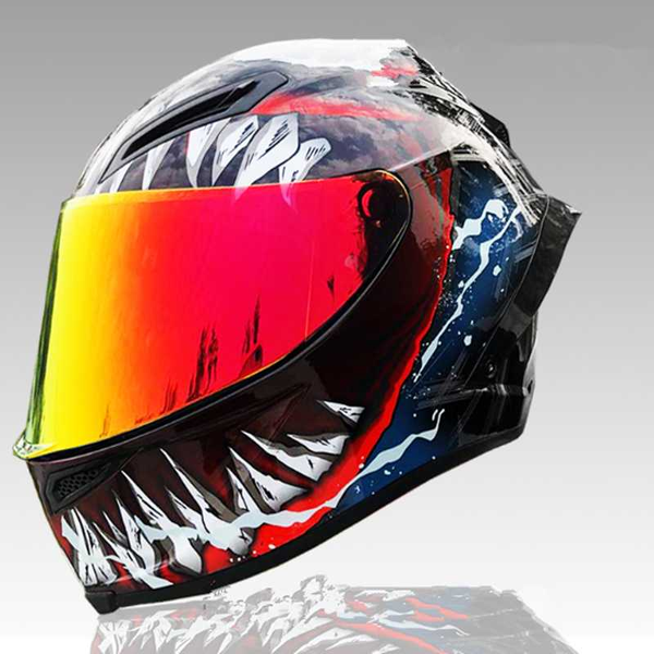 

full face motorcycle helmet venom helmet with big spoiler motocross racing motobike riding casco moto capacete moto