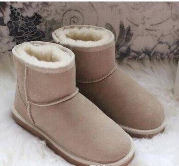 HOT Классический зимний сохранить теплые короткие мини-58541 снег ботинок Марка Женщины популярны в Австралии из натуральной кожи сапоги Мода женщин Snow Boots