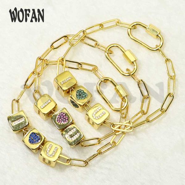 

3 cube beads bracelet mix colors i love u cubic beads bracelet jewelry toggle-tag bangle jewelry gift for women 50600, Black