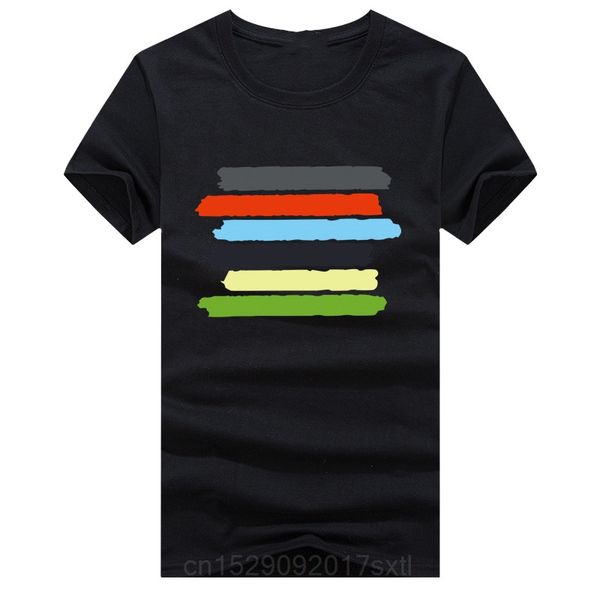 

2019 new fashion colorful stripe tshirt printed men t shirt short sleeve casual t-shirt hipster fractal pattern tees cool