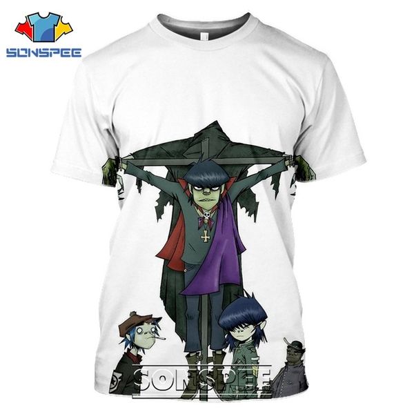 

men gorillaz popular cartoon 3d print shirts funny aesthetic plus size men clothing