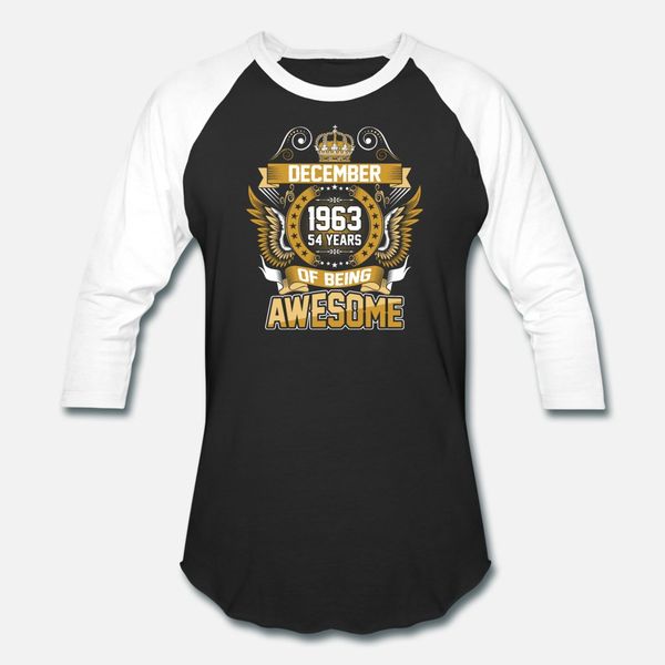 

december 1963 54 years of being awesome t shirt men printed 100% cotton o neck natural graphic fashion summer style letters shirt