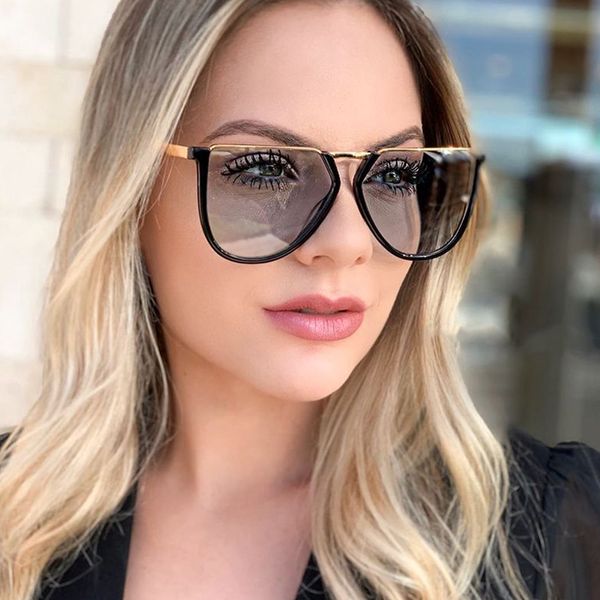 

2020 cat eye sunglasses fashion sunglasses ladies vintage retro black shade ladies uv protection, White;black