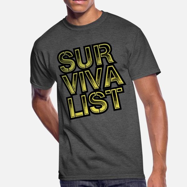 

survivalist t shirt men customize short sleeve o-neck vintage fit funny casual summer cool shirt