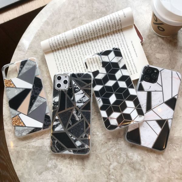 

marble геометрия защита телефона чехол для iphone 6 7 8 x xr 11 pro max противоударный