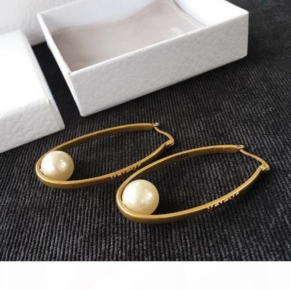 

vintage unique pearl temperament earrings luxury designer jewelry women earrings, Golden