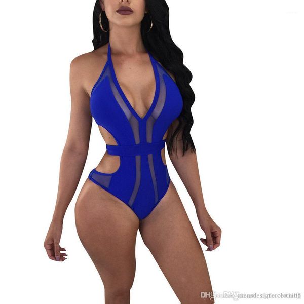 

bikini summer hollow out designer bikinis halter swimwear playsuits women one piece, White;black