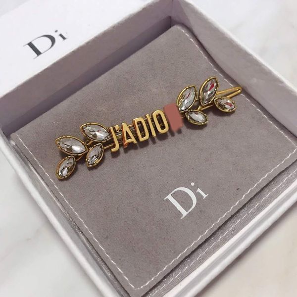

d home/di home letter crystal hairpin fashion all-match new star same style temperament, Golden;silver