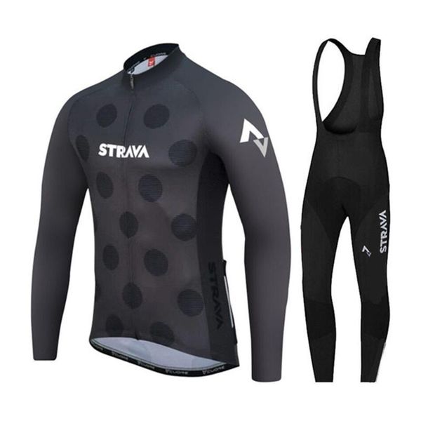 

men's cycling sweater long sleeve 2020 occupation team men's bicycle suit long sleeved bib gel pad mtb garment ropa ciclismo, Black;blue
