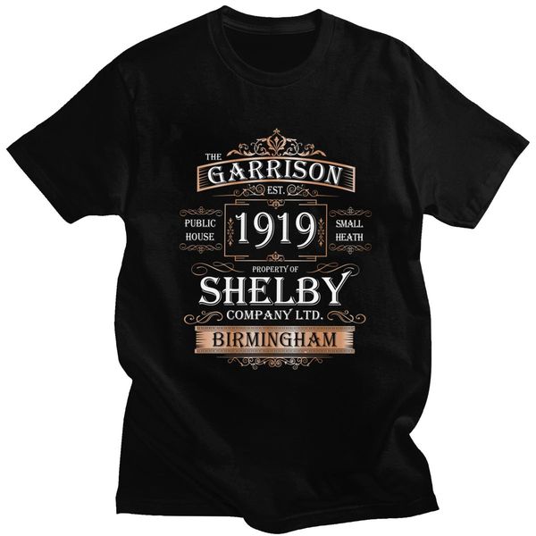 

classic male the garrison of peaky blinders t shirt short sleeve cotton tshirt leisure shelby brothers tee loose fit clothing
