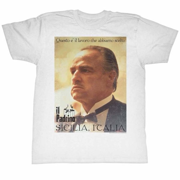 

симпатичные t brand new 2019 летняя мужская короткие официальный godfather дон корлеоне sicilia italia плакат мужские рубашки