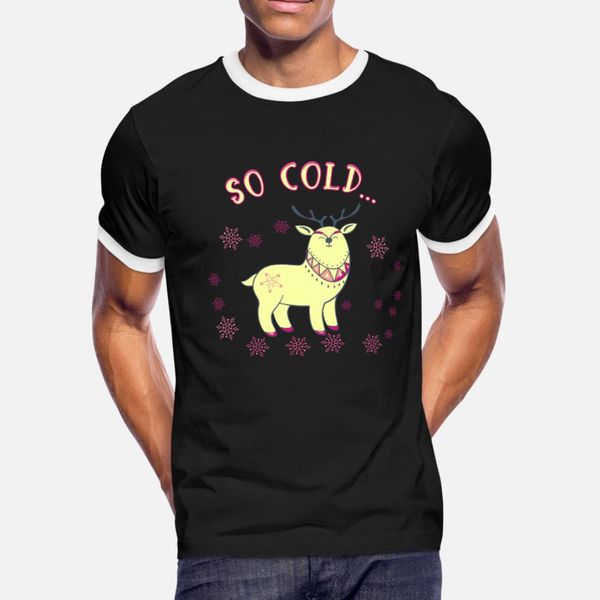 

christmas reindeer so cold christmas t shirt men design cotton o-neck original cute humor spring vintage shirt