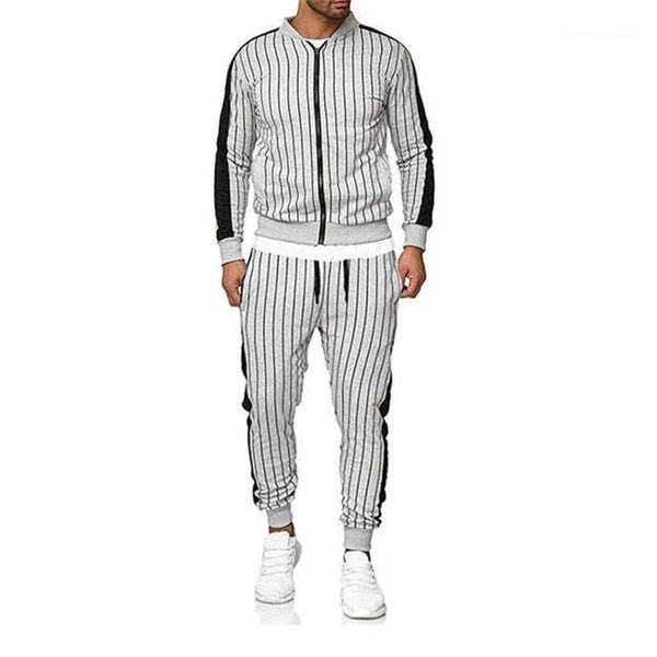 

стенд ошейник с длинным рукавом кардиган 2 бюстье повседневный мужская одежда 20fw мужские костюмы дизайнера моды полосатый, Gray